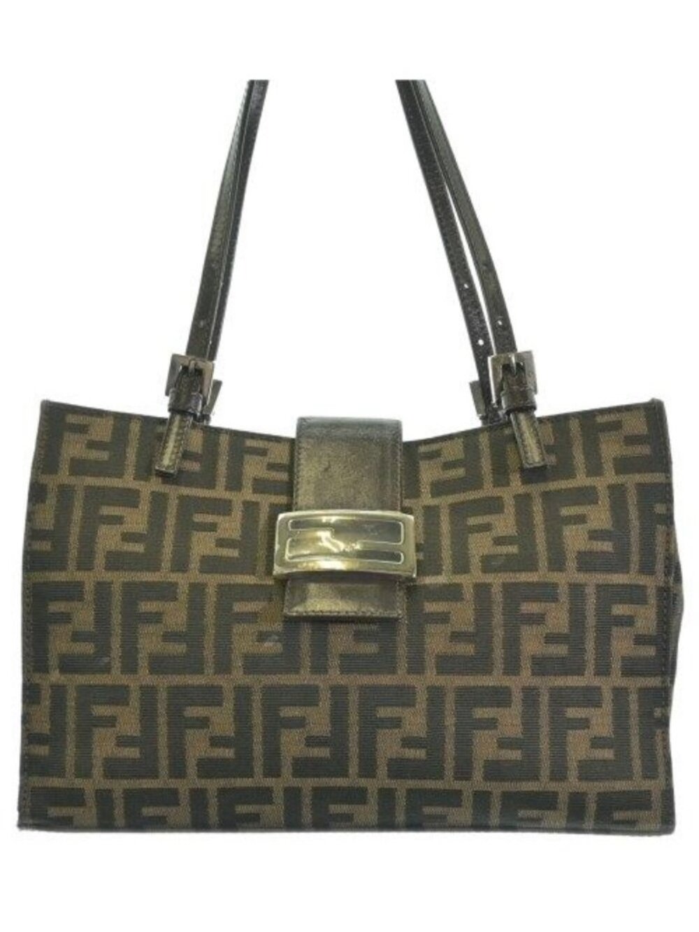 Fendi Zucca Pattern Tote Bag Brown